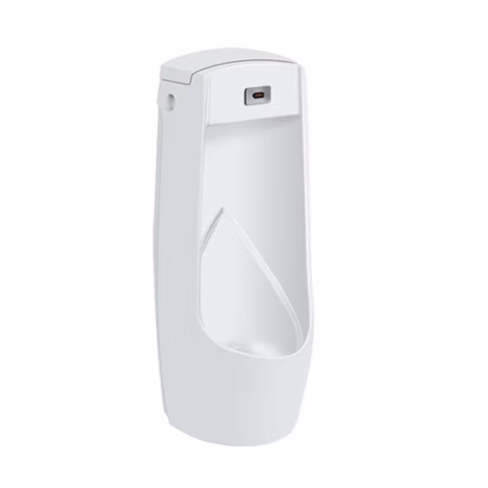 Urinol masculino de cerâmica PEE com sensor de descarga automática e torneira superior
