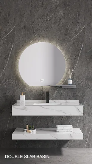 Pia de banheiro de laje de mármore de luxo de 1400 mm mais vendida 2513ay