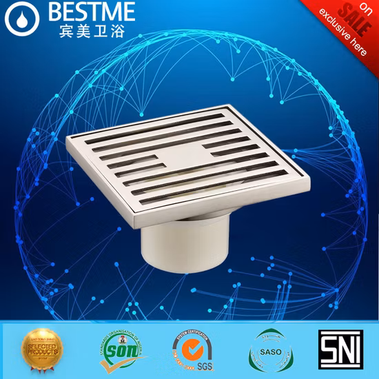 Ralo de piso de aço inoxidável 100x100 mm da Gravity Bf
