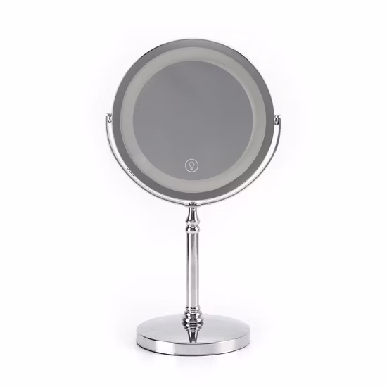 Espelho de banheiro dobrável portátil inteligente de 25,5 cm x 16 cm para maquiagem/cosméticos/decoração de casa