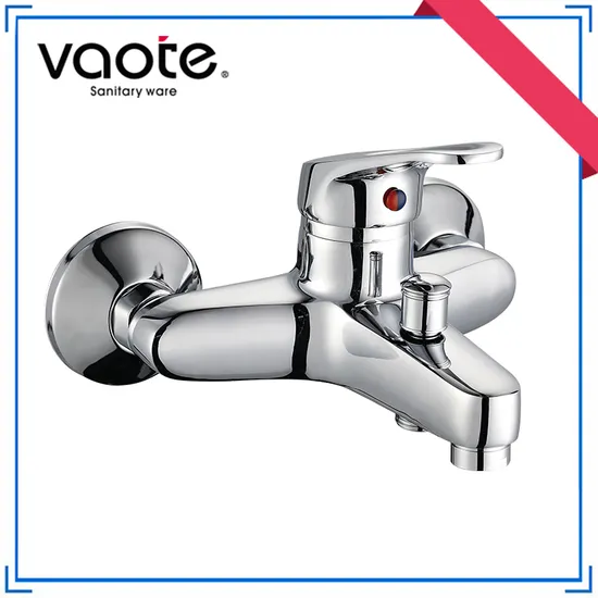 Torneira de banheiro de alavanca única em latão cromado com design popular (VT10401)