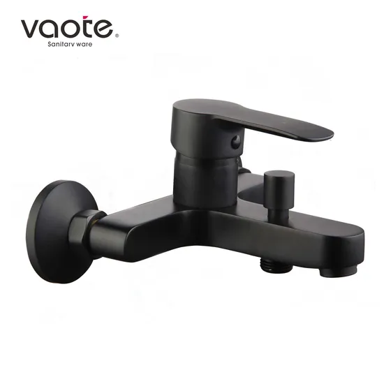 Torneira de chuveiro monocomando com acabamento preto fosco para banheiro (VT 17101)