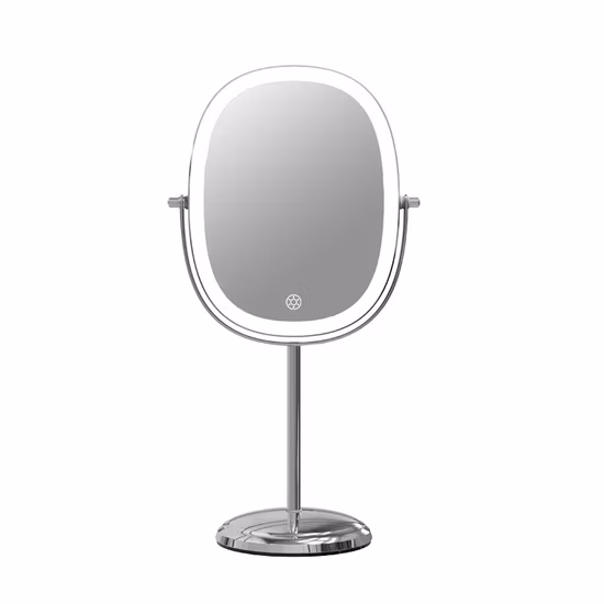 Espelho oval superportátil com rotação de 360 graus de alta definição para deslocamentos diários, atualização rápida, fino, brilhante, suave, durável, chique, prático e vital, uso regular